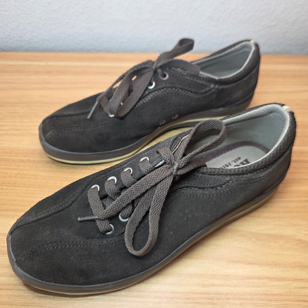 Keds Micro Stretch Espresso Brown Suede Lace Up Shoes Sneaker Women's 7 WH22484M